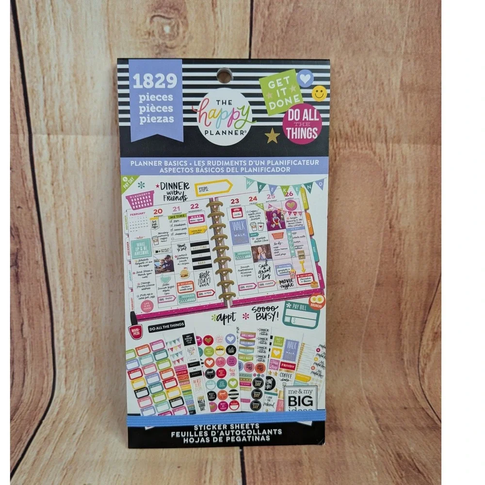 The Happy Planner Get it Done Do All the Things Sticker Book 30 Sheets 1829 Pcs